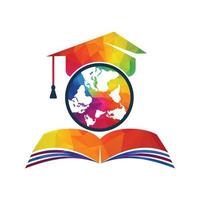 diseño de concepto de educación internacional. plantilla de vector de logotipo de icono de globo de educación.