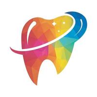 diseño de ilustración vectorial de plantilla de logotipo dental. plantilla de vector de diseño abstracto de dientes de logotipo de clínica dental.