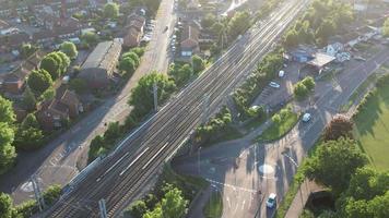 Aerial view of Leagrave Station Area at Luton City of England video