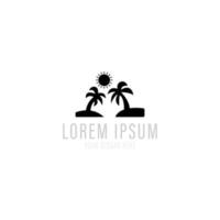 Palm tree summer logo template vector illustration