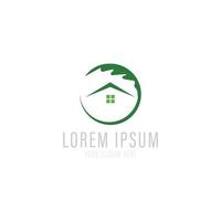 Green House logo icon. Nature concept. vector