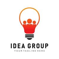 logotipo del grupo de ideas vector