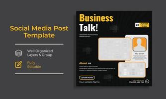 Corporate Creative Social Media Post Design template vector premium