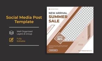 Creative Fashion sale social media post feed template Design vector premium