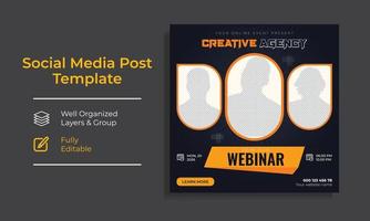 Corporate Creative Social Media Post Design template vector premium