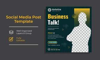 Corporate Creative Social Media Post Design template vector premium