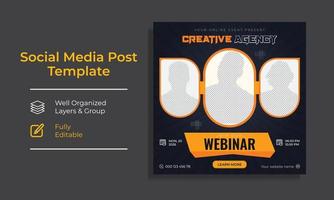 Corporate Creative Social Media Post Design template vector premium