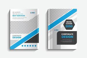 Modern and creative professional business corporate book cover print design template in a4 vector