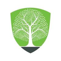 Heavy Green Tree Vector Template Design. Tree Vector Design.