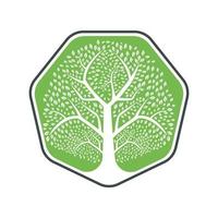 Heavy Green Tree Vector Template Design. Tree Vector Design.