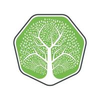 Heavy Green Tree Vector Template Design. Tree Vector Design.