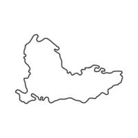 sureste de inglaterra, mapa de la región del reino unido. ilustración vectorial vector