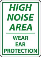 High Noise Wear Ear Protection Sign On White Background vector