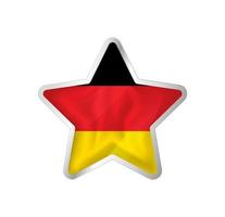 Germany flag in star. Button star and flag template. Easy editing and vector in groups. National flag vector illustration on white background.