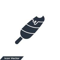 ice cream icon logo vector illustration. tasty ice creams symbol template for graphic and web design collection