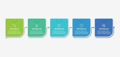 Creative concept for infographic with 5 steps, options, parts or processes. Business data visualization vector