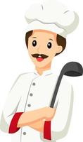 ilustración de diseño de personajes de profesión de chef vector