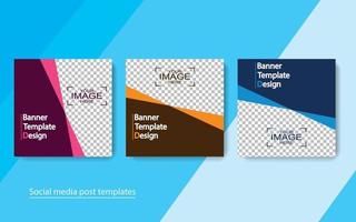 set banner social media post design. vector