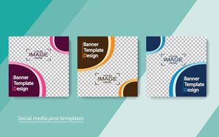 set banner social media post design. vector