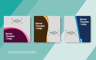 set banner social media post design. vector