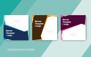 set banner social media post design. vector