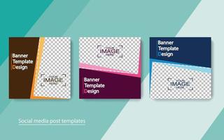 set banner social media post design. vector
