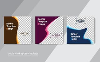 set banner social media post design. vector