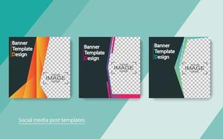 set banner social media post design. vector