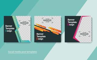 set banner social media post design. vector