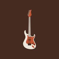 Electro guitar icon. Isolated Vector String ill.