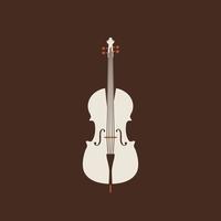 Classical cello icon. Isolated Vector String ill.