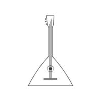 Balalaika black and white icon. Isolated Vector String ill.