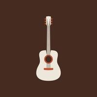 Acoustic guitar icon. Isolated Vector String ill.