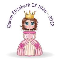 Queen Elizabeth II died 1926 - 2022 A tragic event, the end of an era. London, England vector