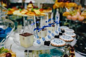 barra de chocolate en la ceremonia de la boda foto