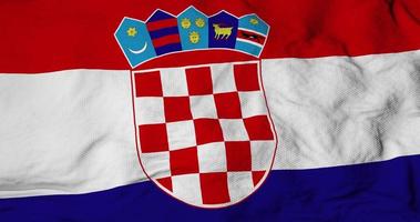 Waving Croatian flag in 3D rendering video