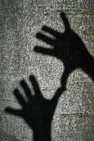 Two shadows hands photo