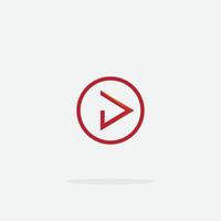 icono de botón de reproducción con marco de círculo en estilo moderno aislado en fondo gris. símbolo de reproducción para el diseño de su sitio web, logotipo, aplicación, interfaz de usuario. ilustración vectorial vector
