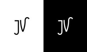 Letter JV vector logo free template Free Vector