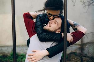 couple on a swing photo