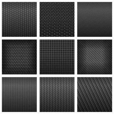 Various of carbon fiber seamless pattern backgrounds