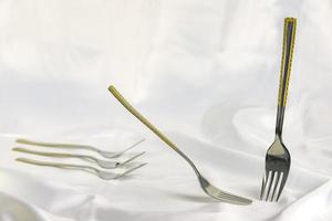 Two forks with ornament photo