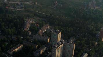 The aircraft descending before landing Sheremetyevo airport Moscow SVO, Russian Federation. video