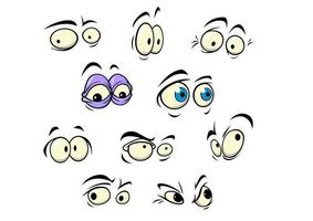 Set of cartoon vector eyes