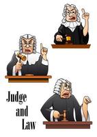 Cartoon judge characters vector