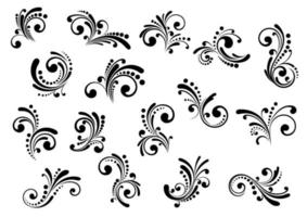 Floral motifs and design elements vector