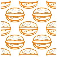 Cheeseburger seamless pattern vector