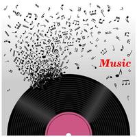 Retro music concept vector