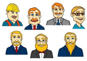 Different cartoon men vector