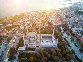 Aerial Footage of Sultanahmet, Blue Mosque photo